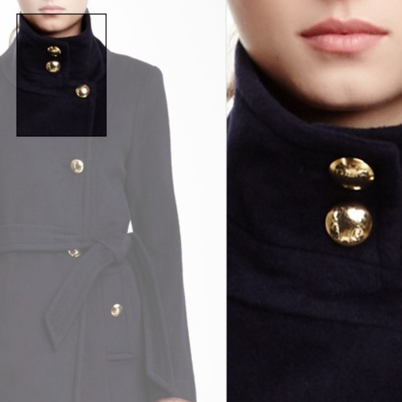 Tahari Izzy Funnel Collar Wool Blend Coat - Picture 12 of 16